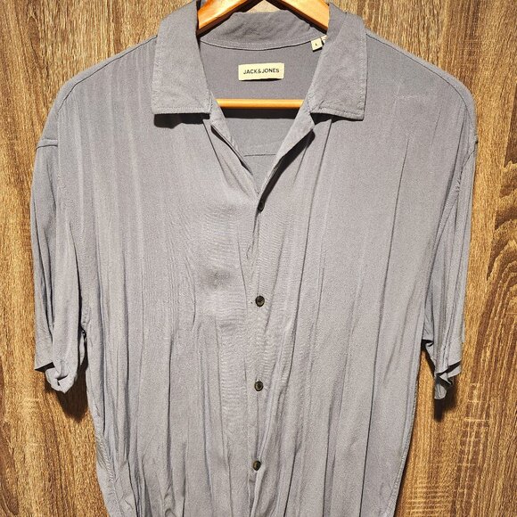 Jack & Jones blue short sleeve summer shirt - Picture 1 of 5